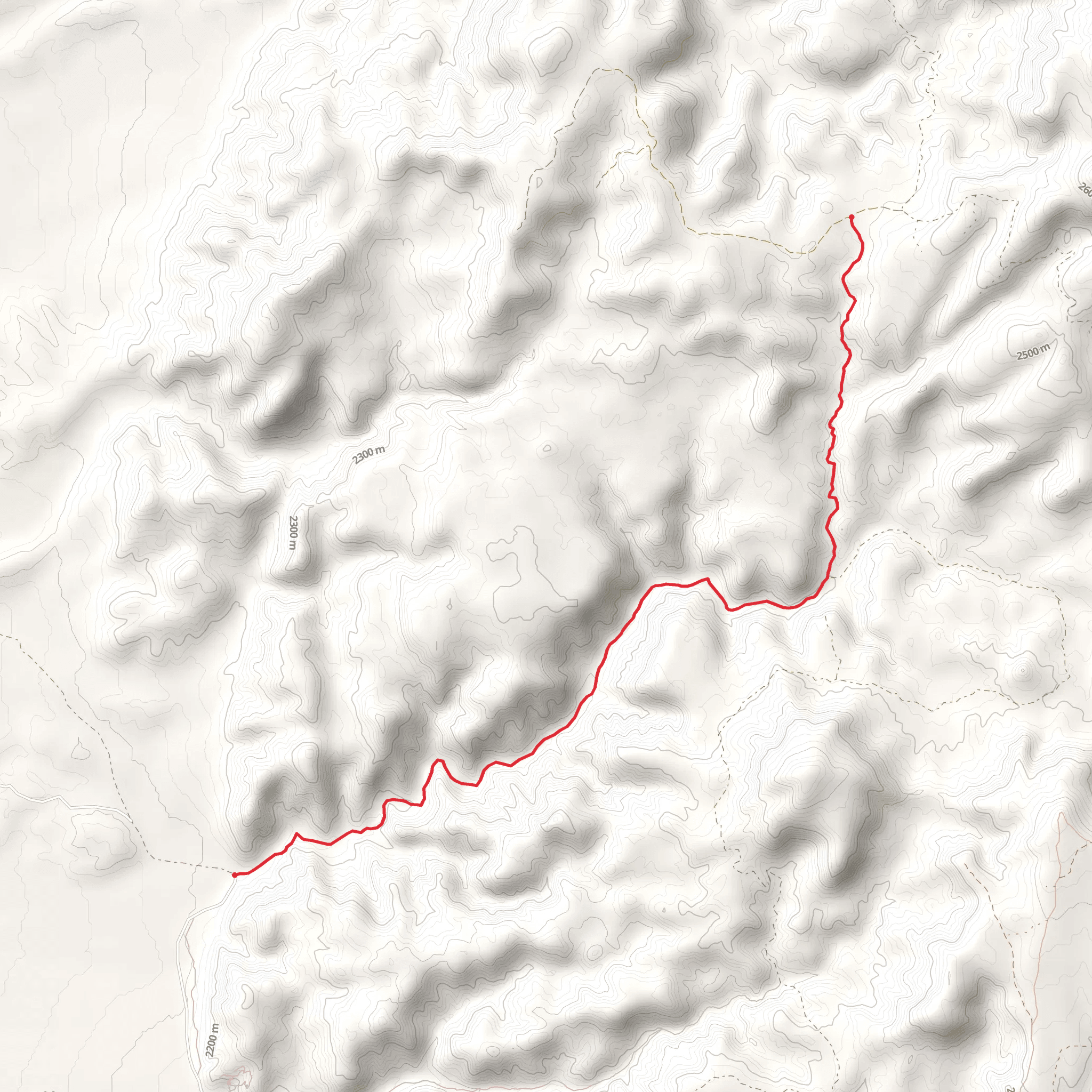 Casto Canyon Trail mobile static map