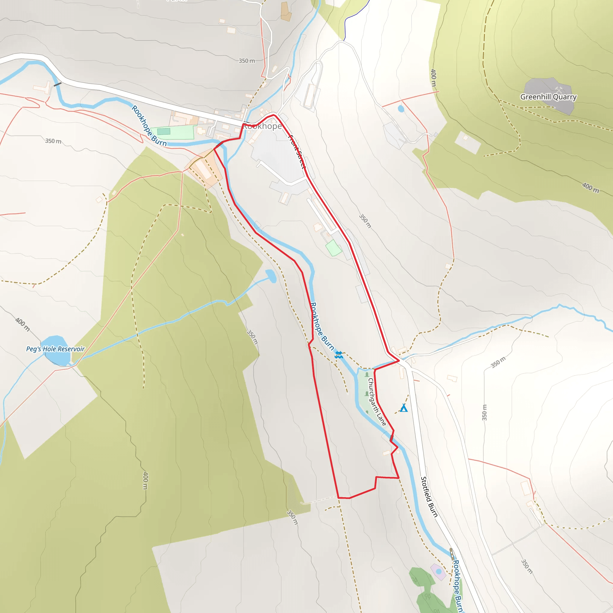 Rookhope Loop mobile static map