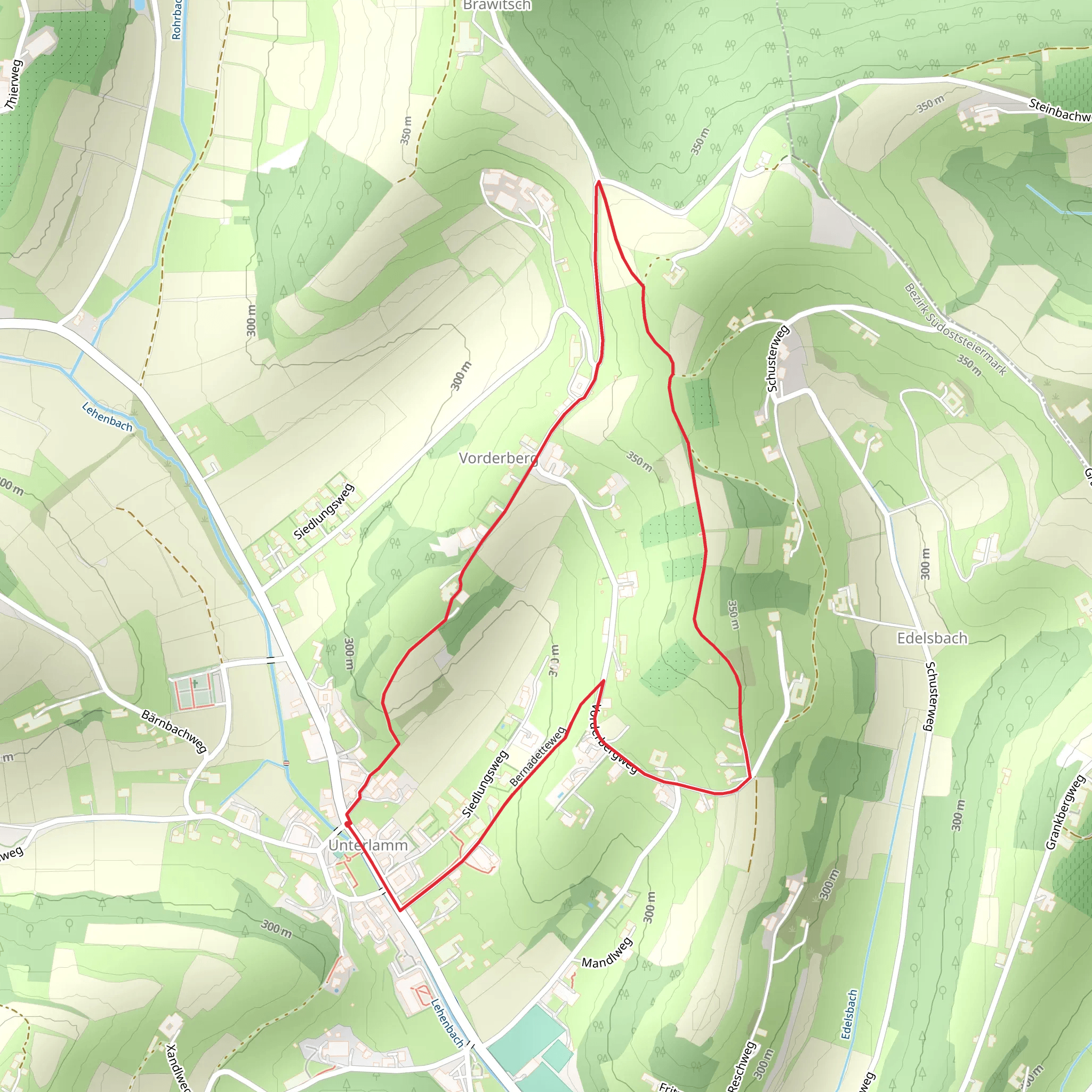 ERLebenspfad Unterlamm mobile static map