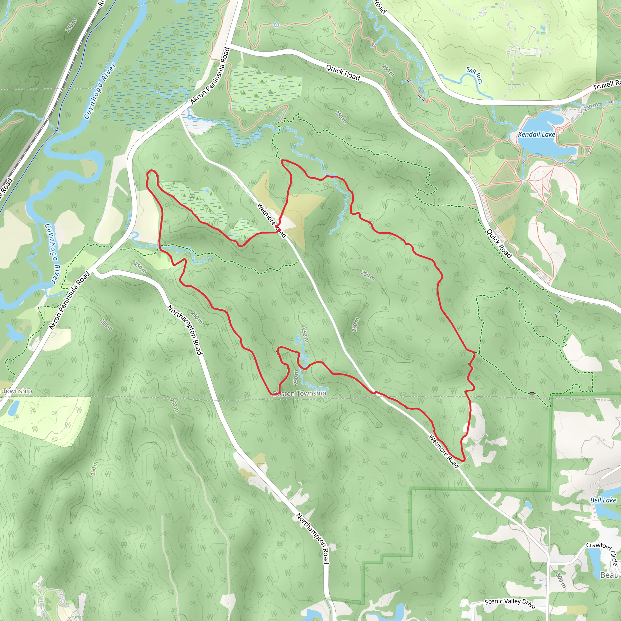 Lange's Run and Wetmore Trail mobile static map