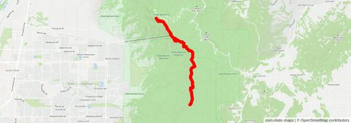 Southwestern Horseshoe Trail stage 158 Map