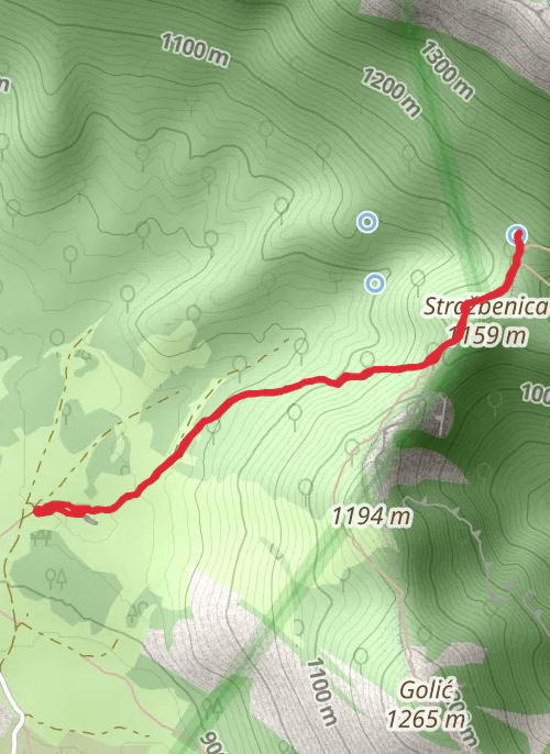 Starigrad Planinarenje mobile static map