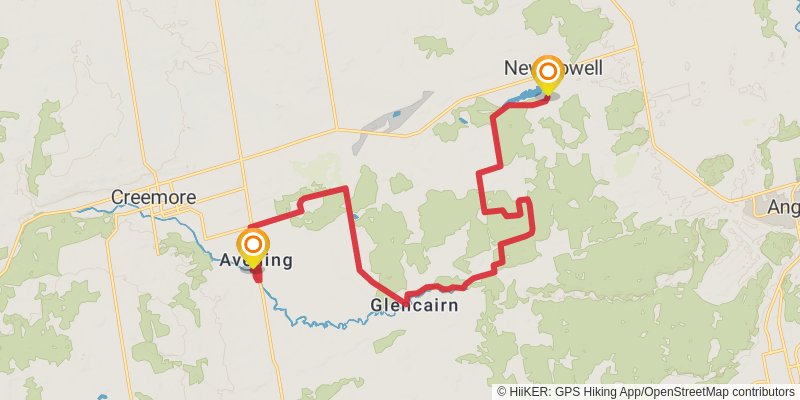 Ganaraska Trail stage 17 Map