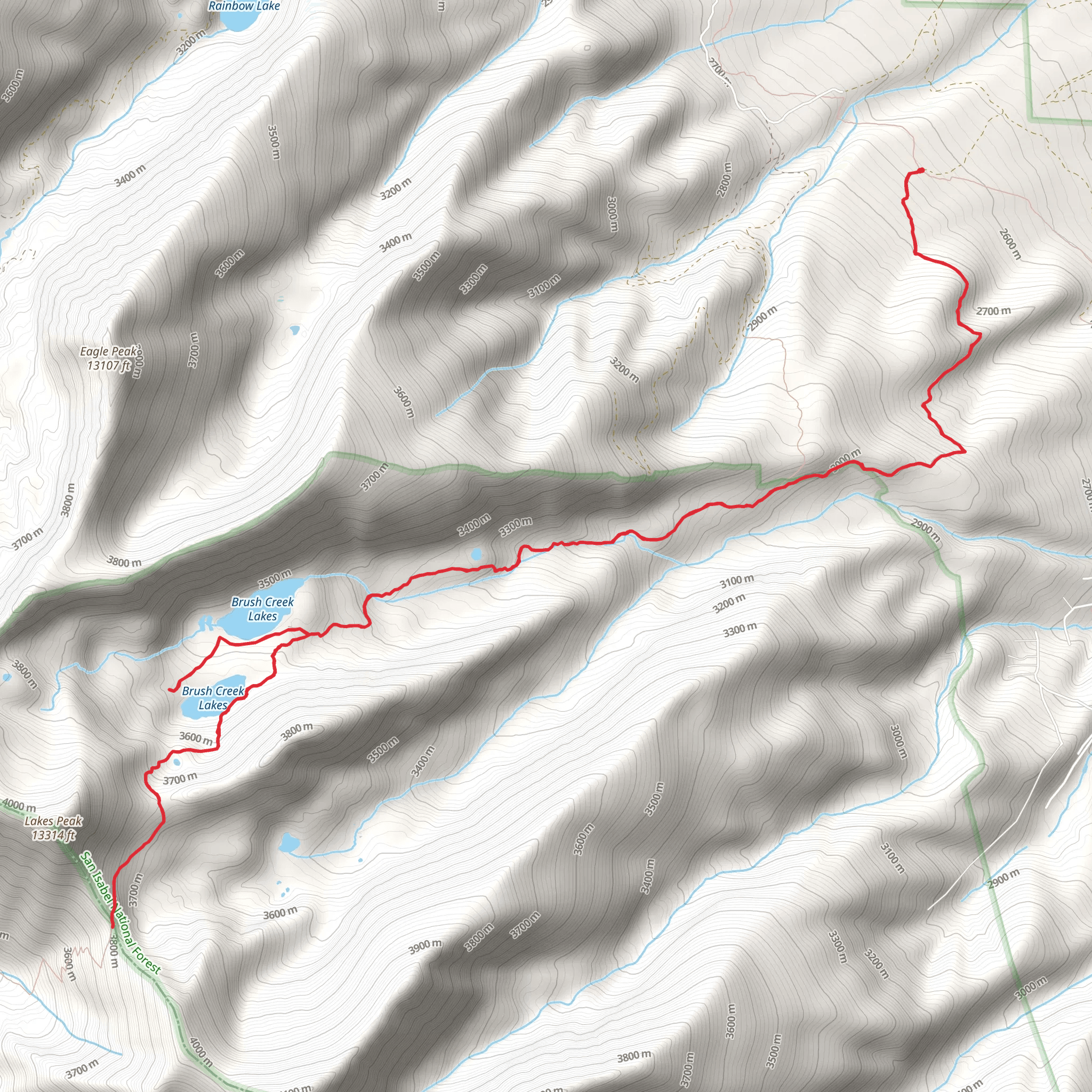 North Brush Trail mobile static map