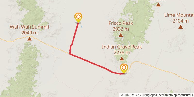 American Discovery Trail North Route stage 310 Map