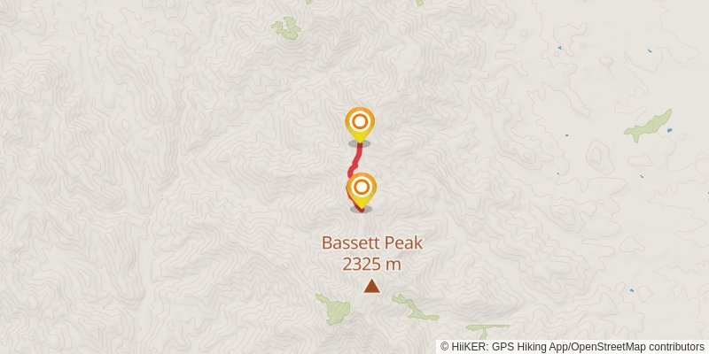 Kennedy Peak via East Divide Trail stage 4 Map