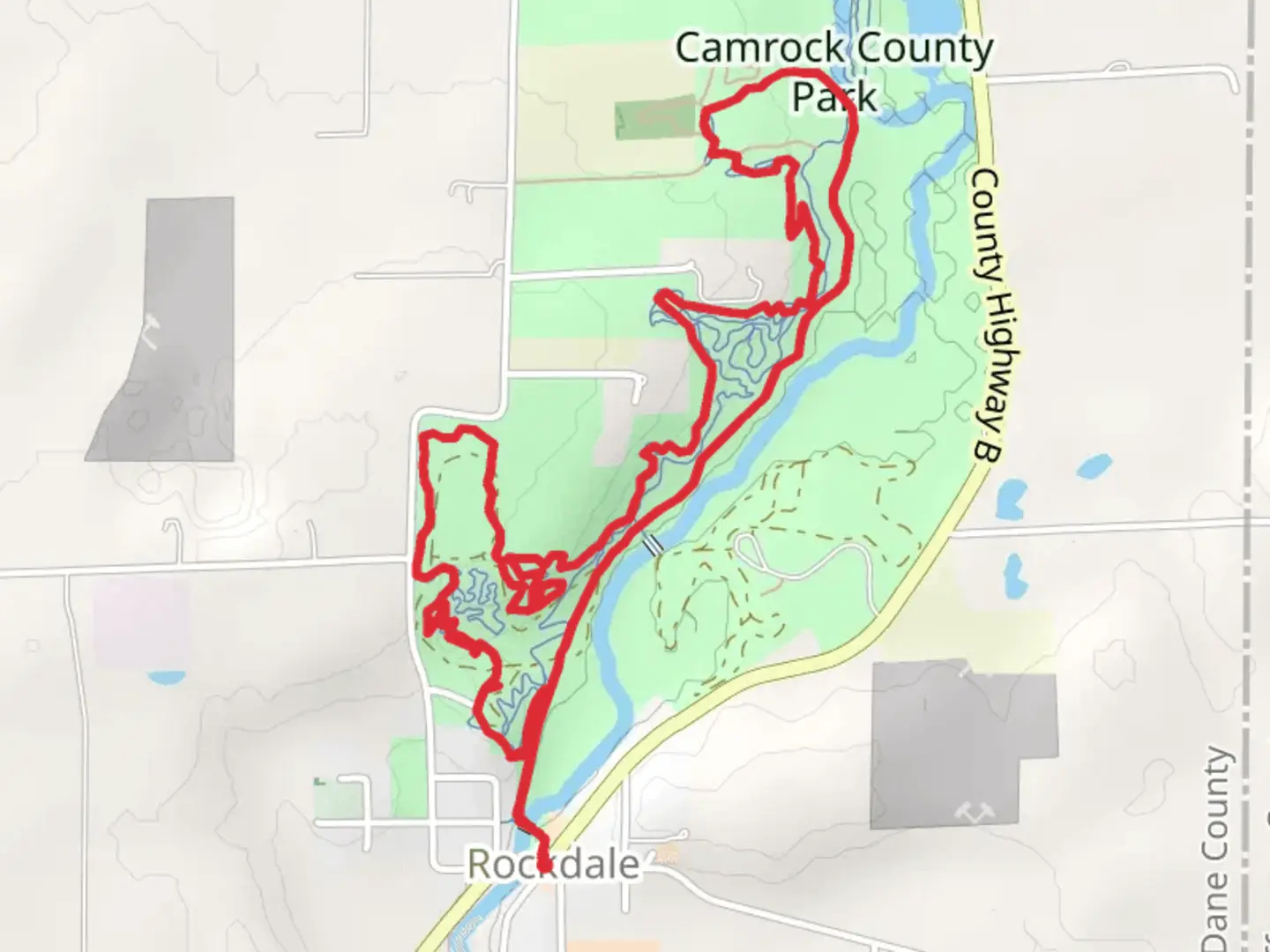An image depicting the trail CamRock Loop Trail and its surrounding area.