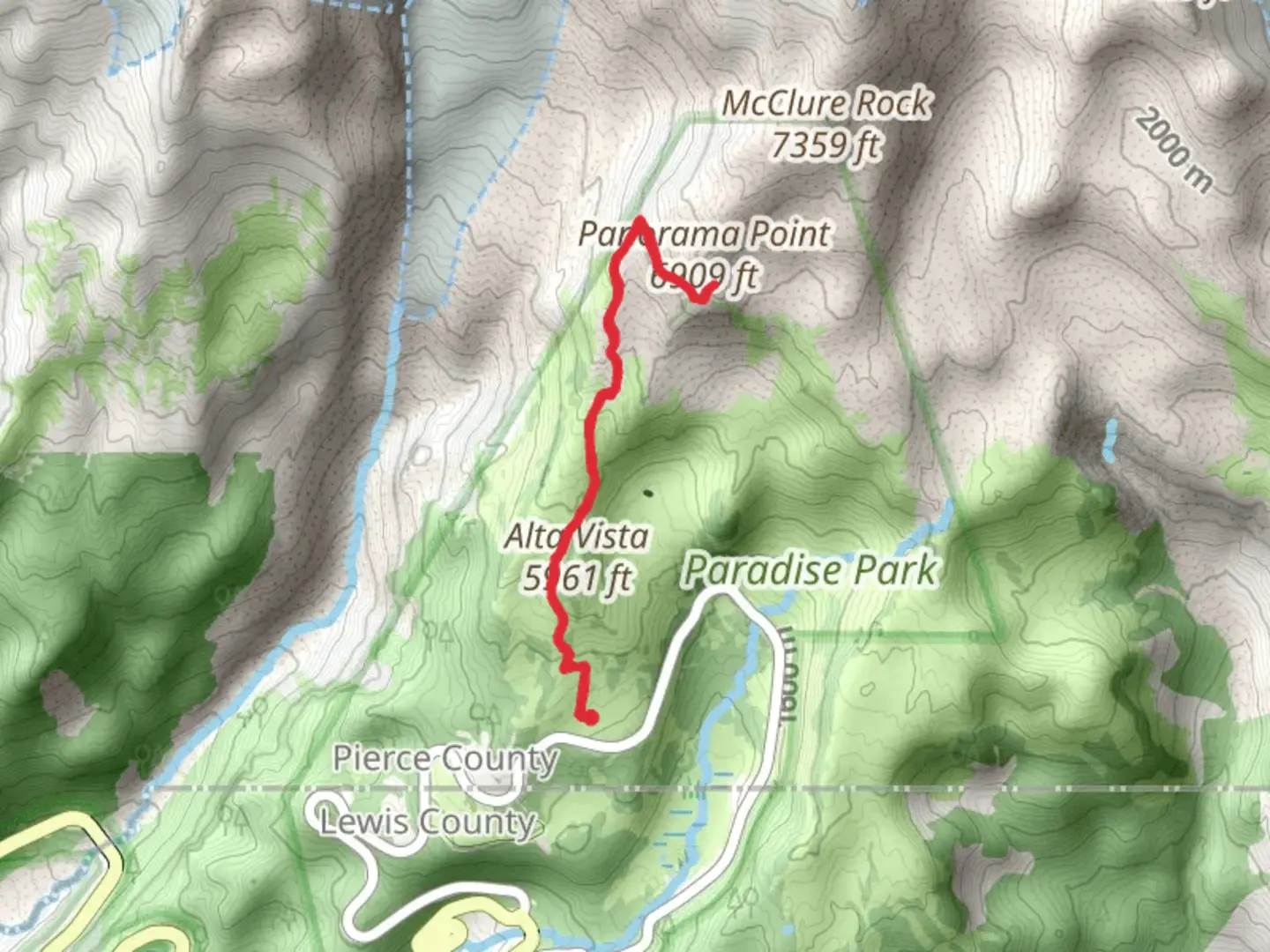 An image depicting the trail Panorama Point via Skyline Trail and its surrounding area.