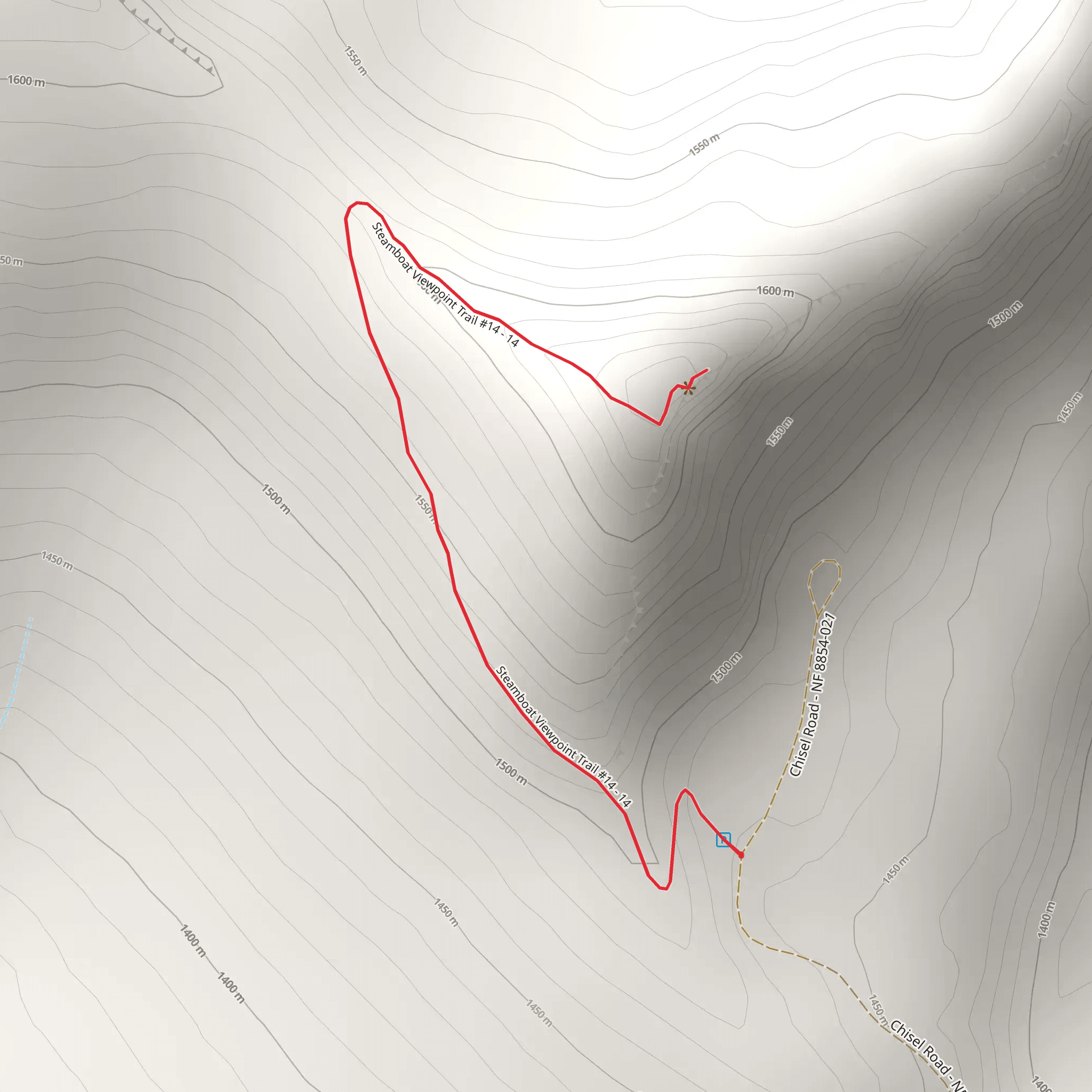 Steamboat Mountain Trail mobile static map
