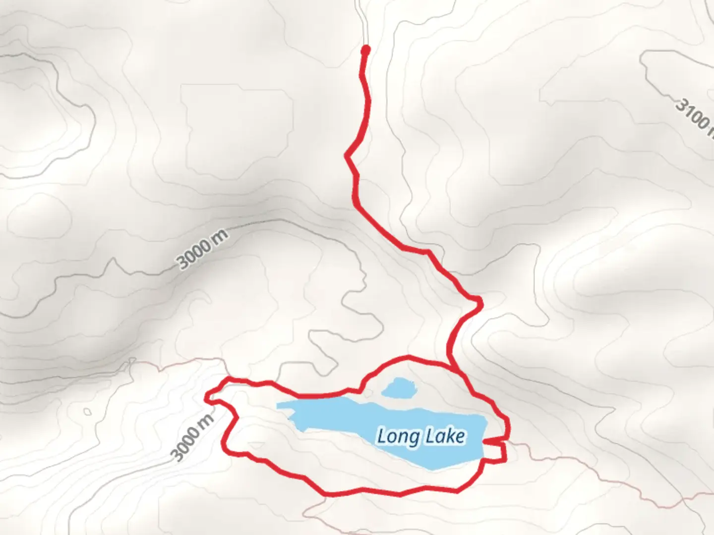 An image depicting the trail Long Lake Loop via Fish Creek Trail and its surrounding area.