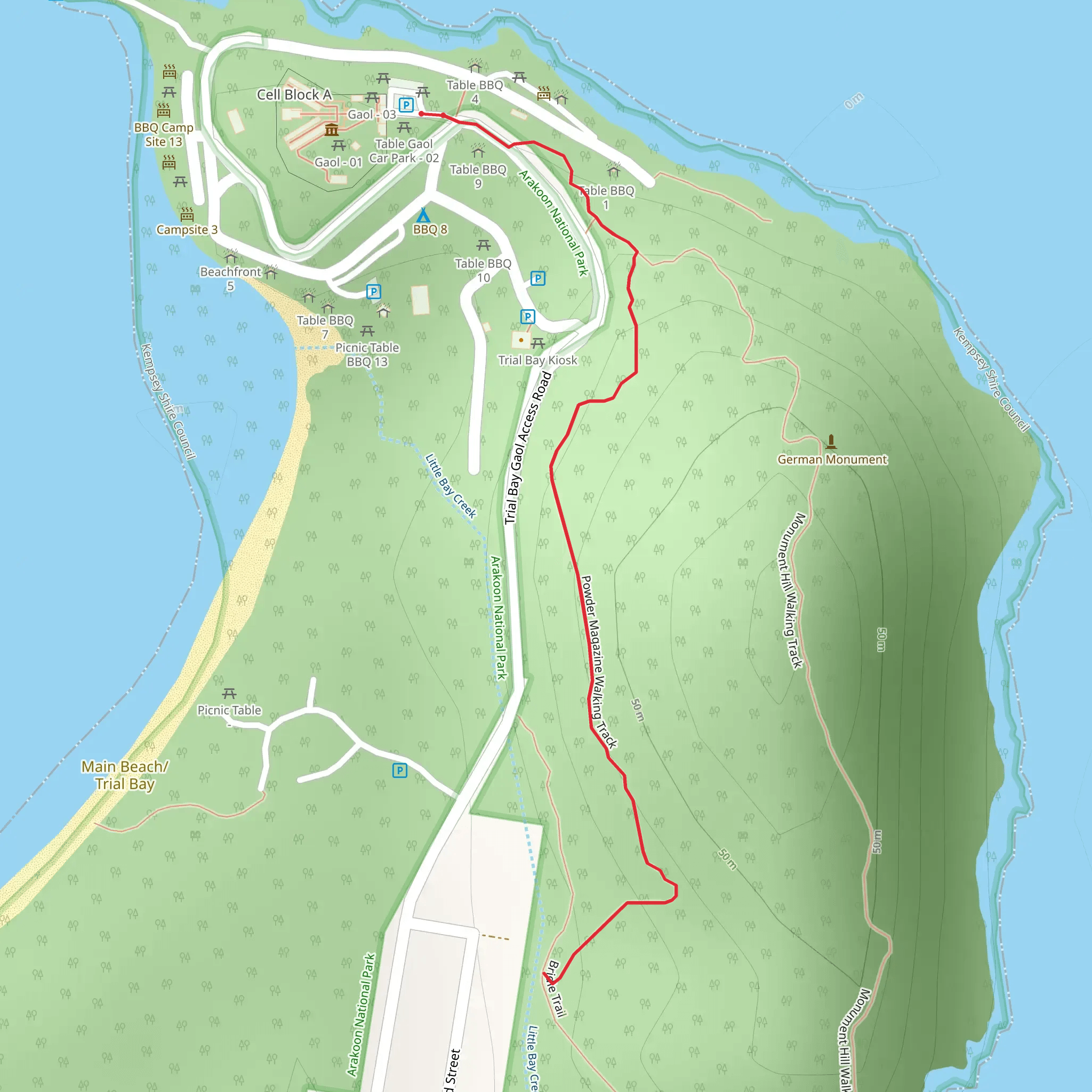 Powder Magazine Track mobile static map