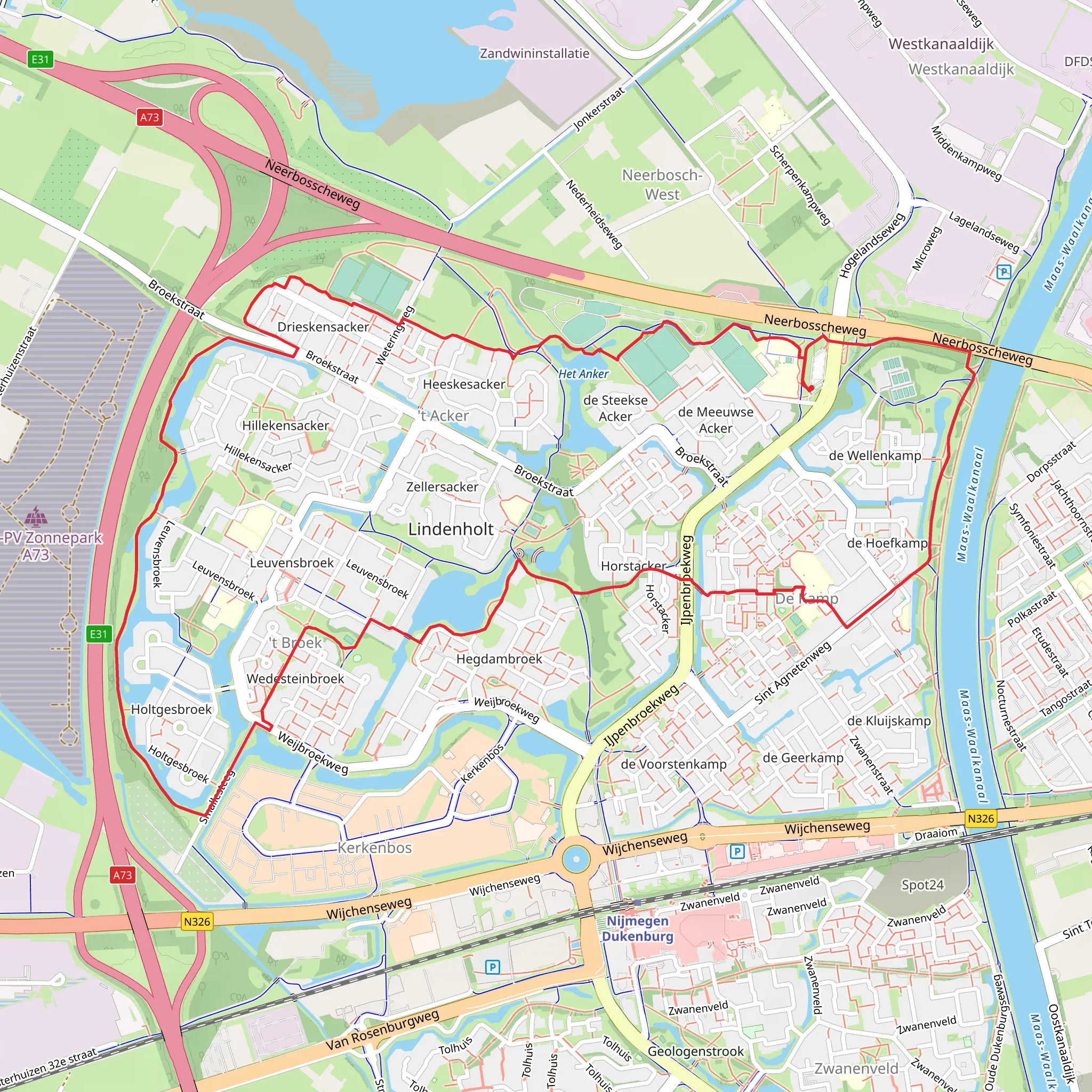 De Ontmoeting and Het Anker Loop mobile static map