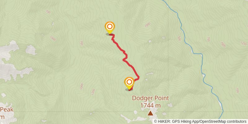 Long Ridge via Elwha River Trail stage 2 Map