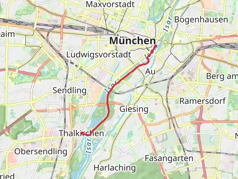 Thalkirchen to Lukaskirche via Wehrsteg