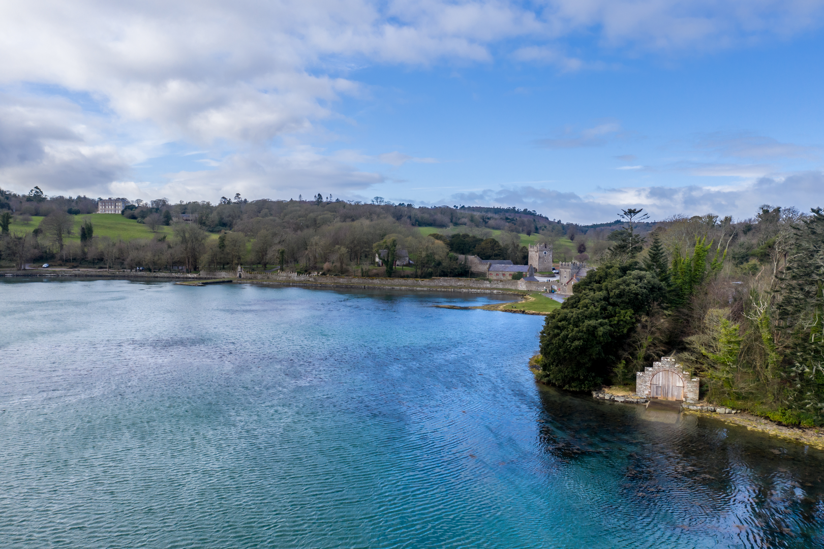 An image depicting the trail Shore Trail at Castle Ward and its surrounding area.