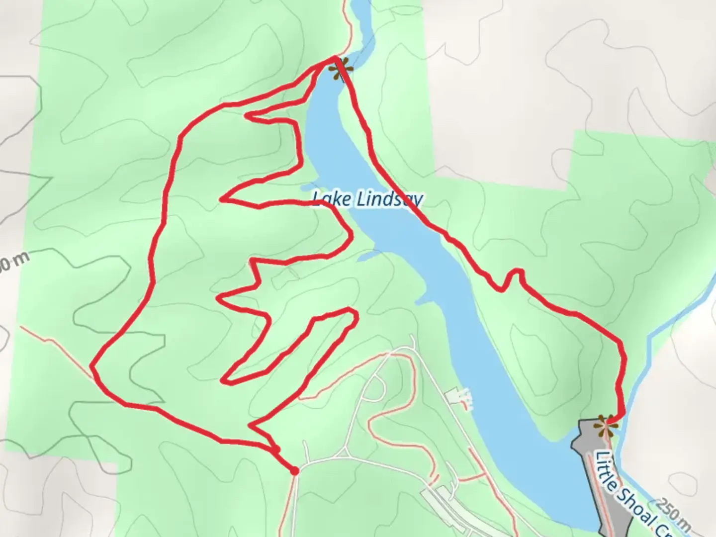 An image depicting the trail Lake Lindsay - Crawfish Valley Trail Loop and its surrounding area.