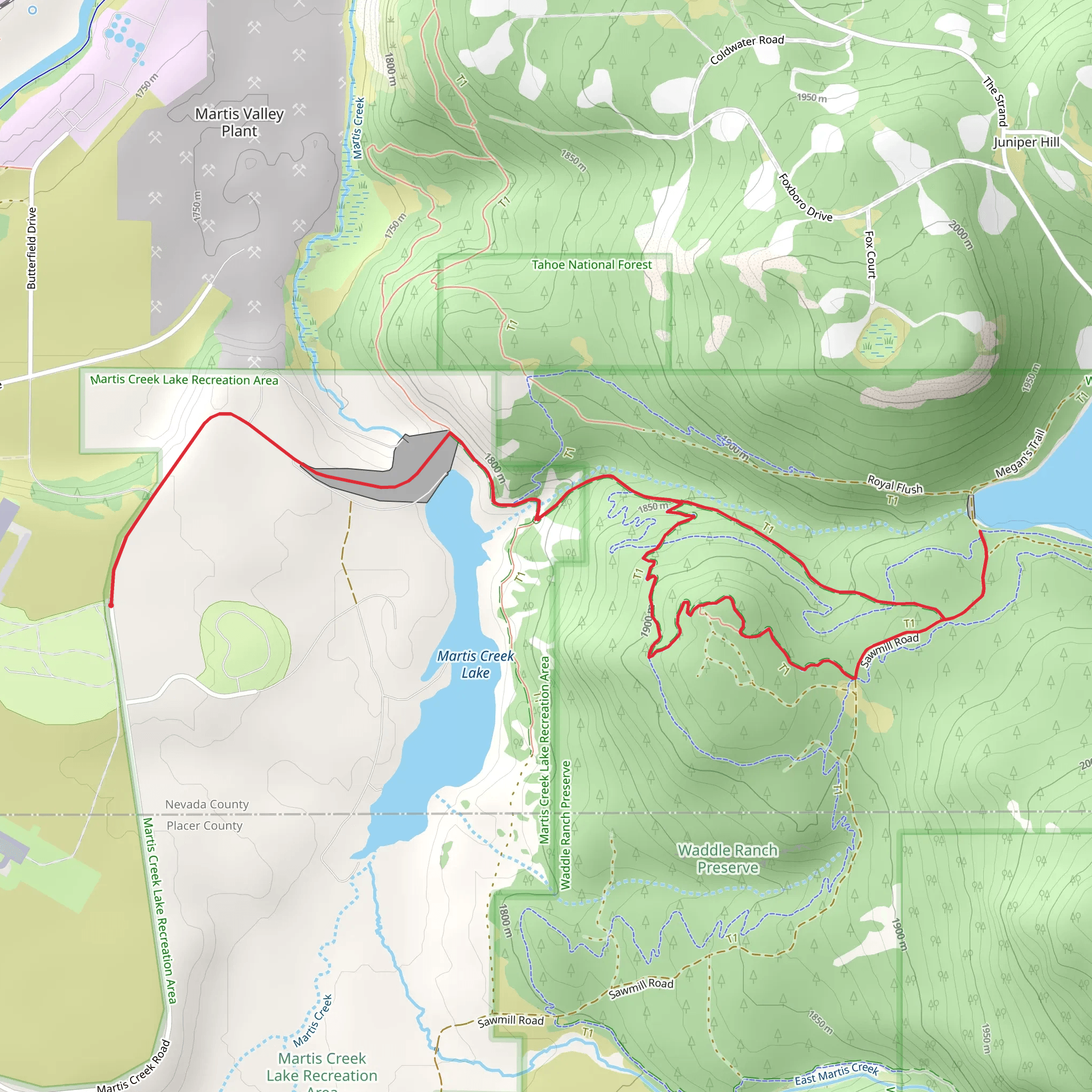 Erika's Loop Trail mobile static map