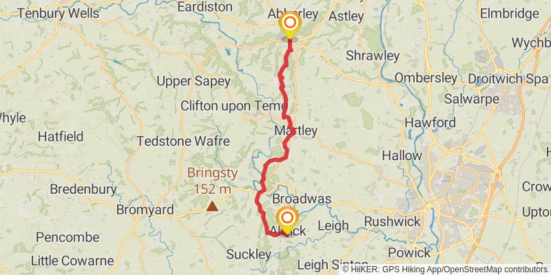 Chepstow to Berwick - upon - Tweed - Great English Walk stage 6 Map