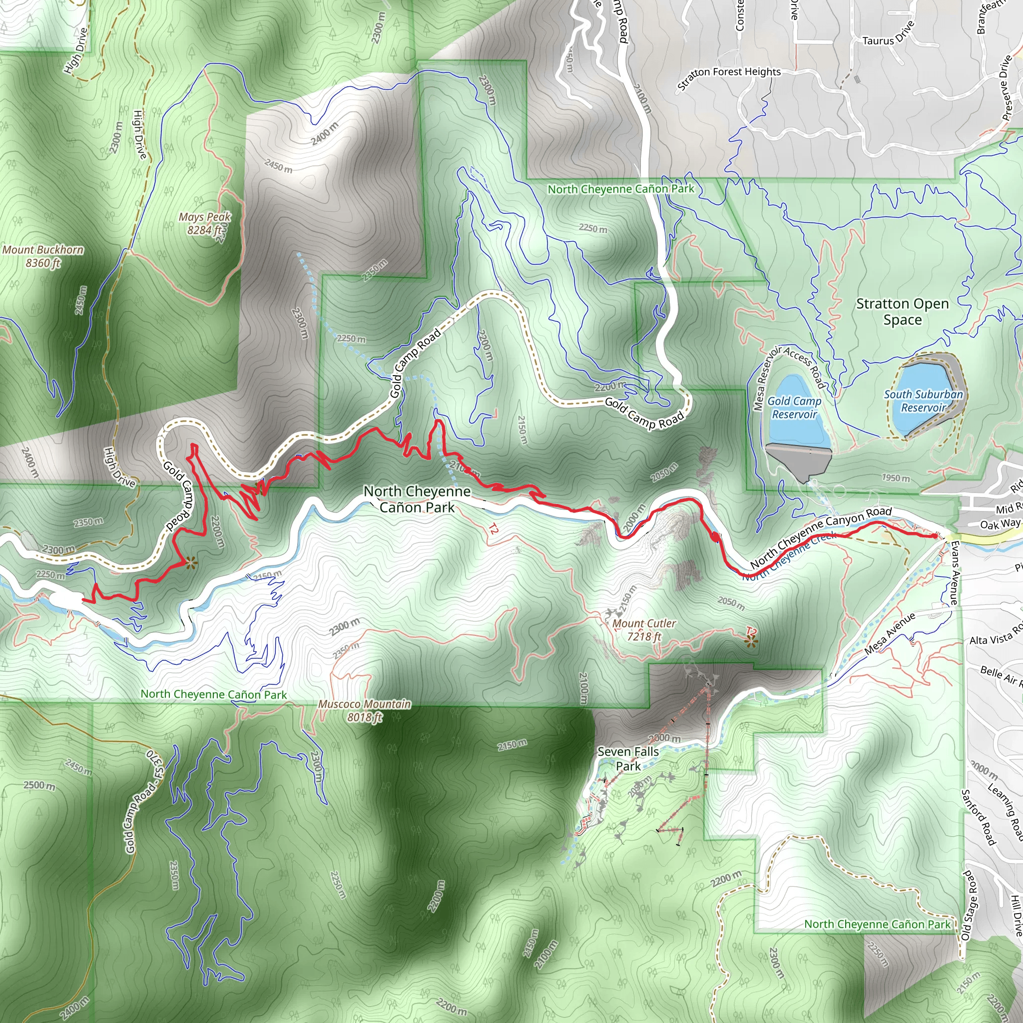 Columbine Trail mobile static map