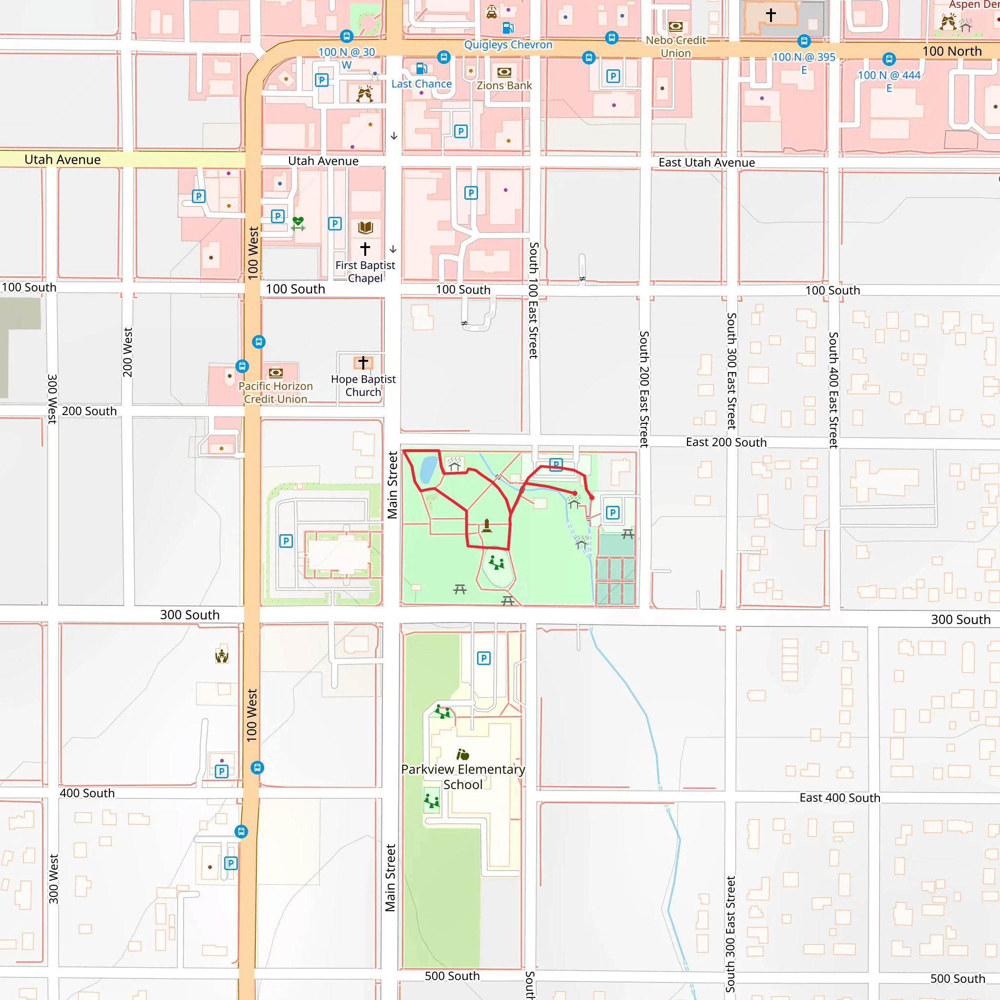 Memorial Park Loop mobile static map