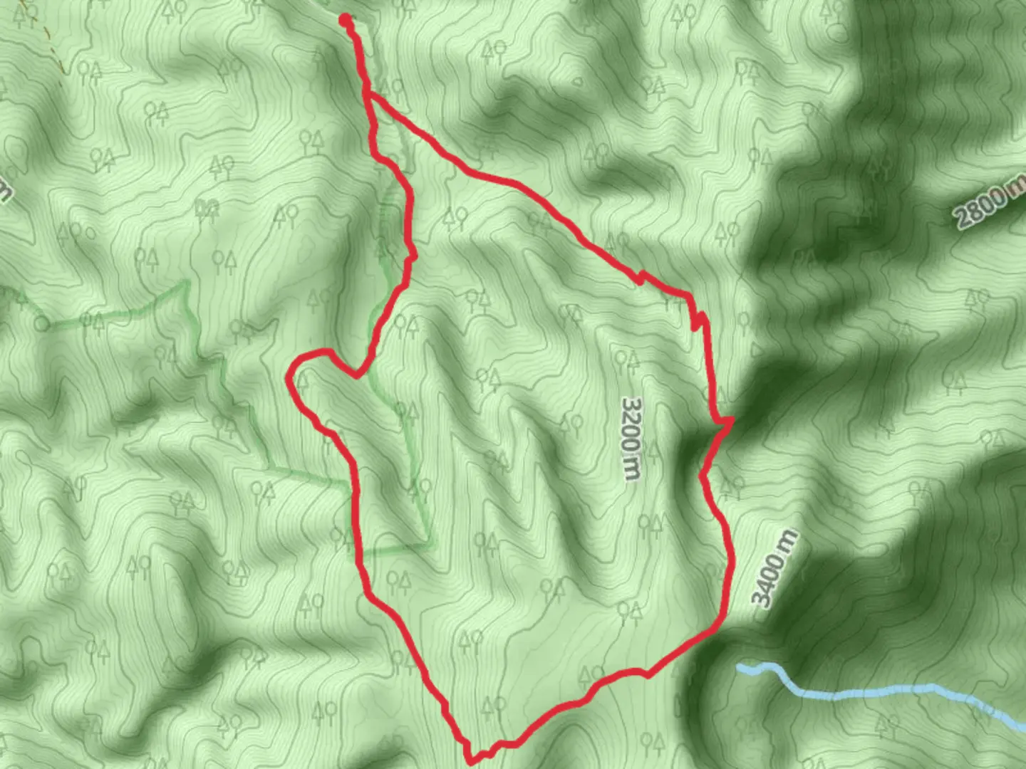 An image depicting the trail Toiyabe Crest Trail and Stewart Creek Loop and its surrounding area.