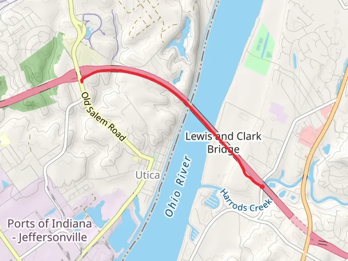 An image depicting the trail East End Bridge Pedestrian Path and its surrounding area.
