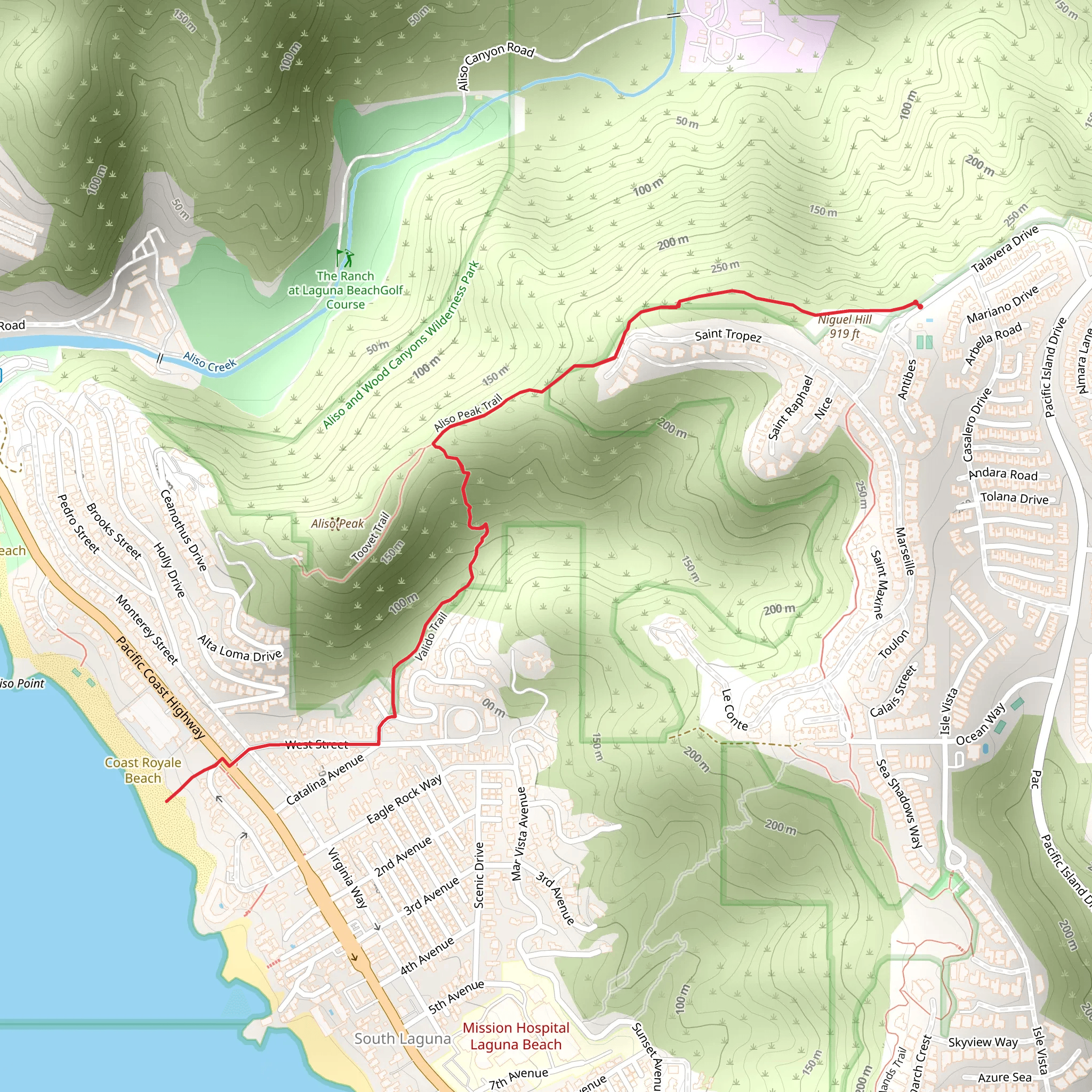 Valido Trail mobile static map