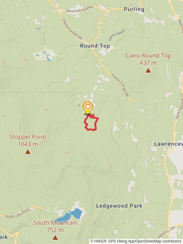 Switchback Hill Trail and Websters Pass trail Loop mobile static map