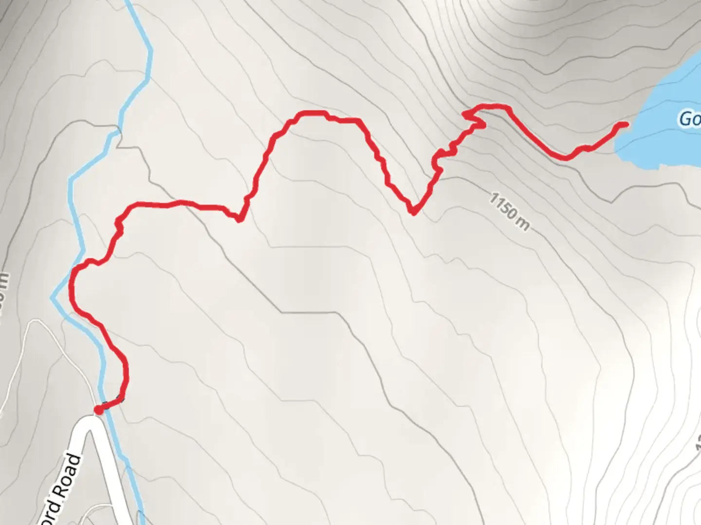 An image depicting the trail Gold Cord Lake and its surrounding area.
