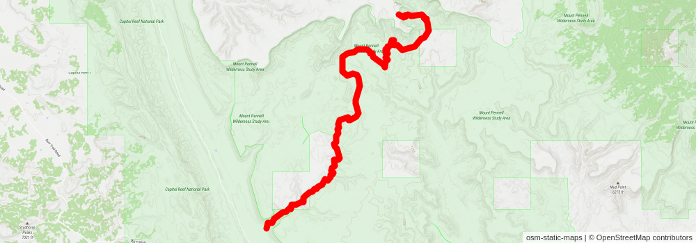 Southwestern Horseshoe Trail stage 21 Map