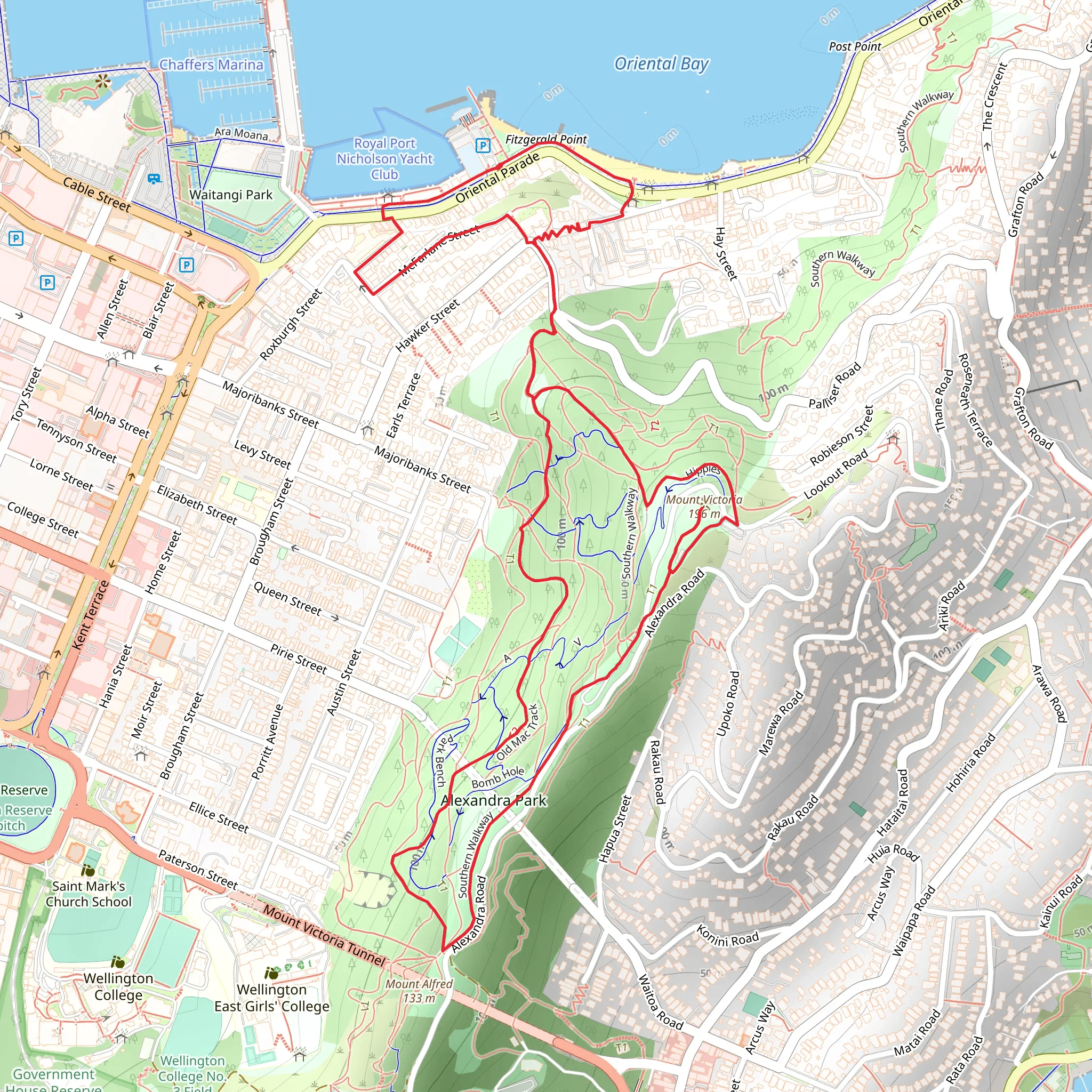 Mount Victoria Loop mobile static map
