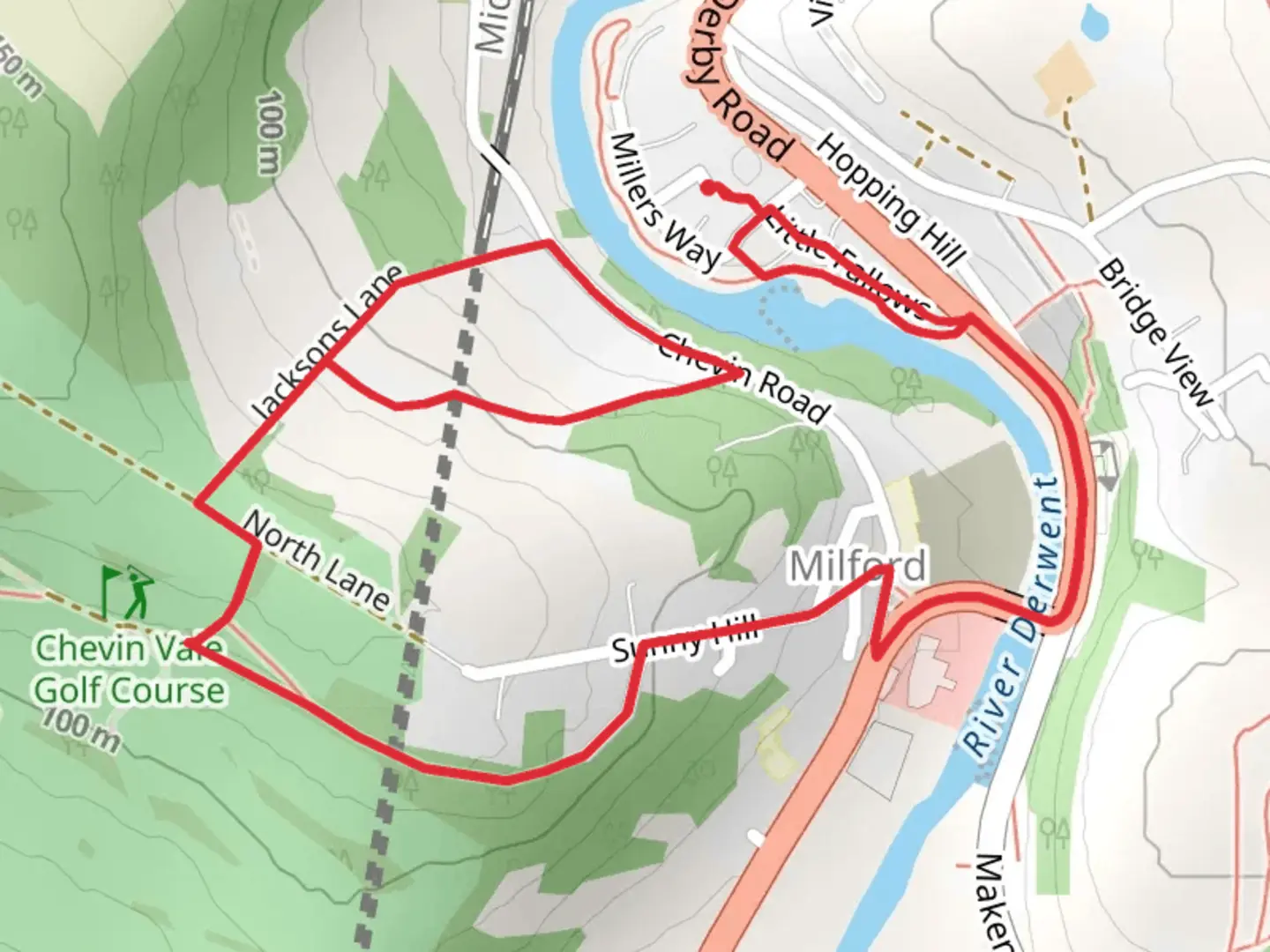 An image depicting the trail Milford and Weir Loop and its surrounding area.