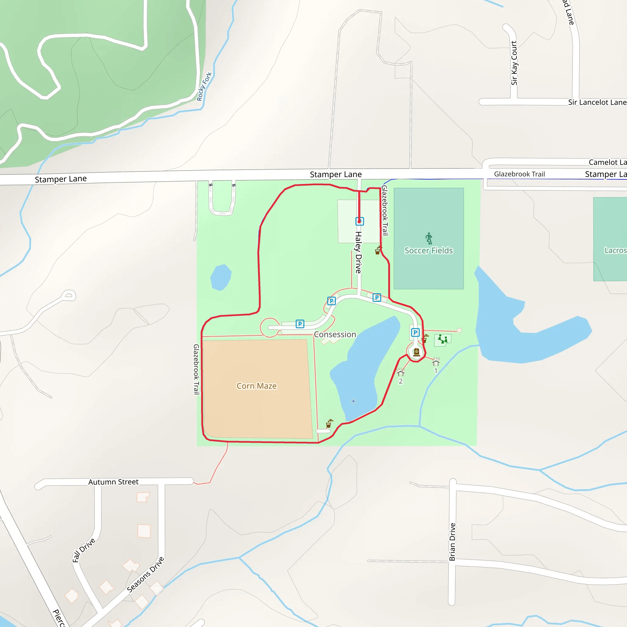 Soccer Fields Loop mobile static map