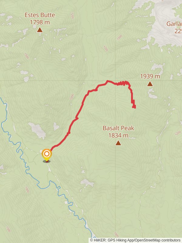 Rock Creek Tie Trail via Rock Creek Trail mobile static map