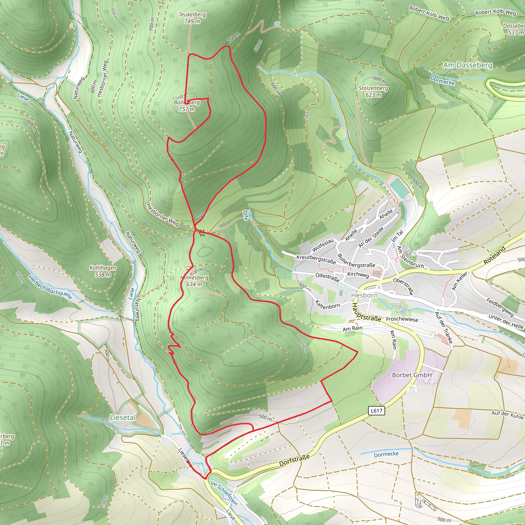 Bollerberg via Sauerland Hoehenflug mobile static map