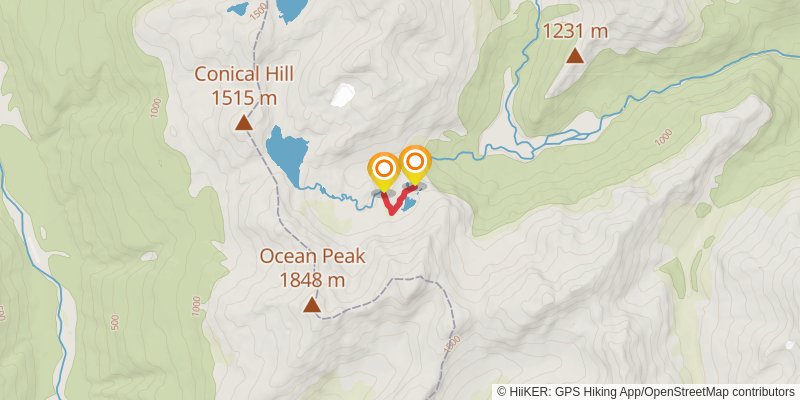 Routeburn Track spur 5 Map