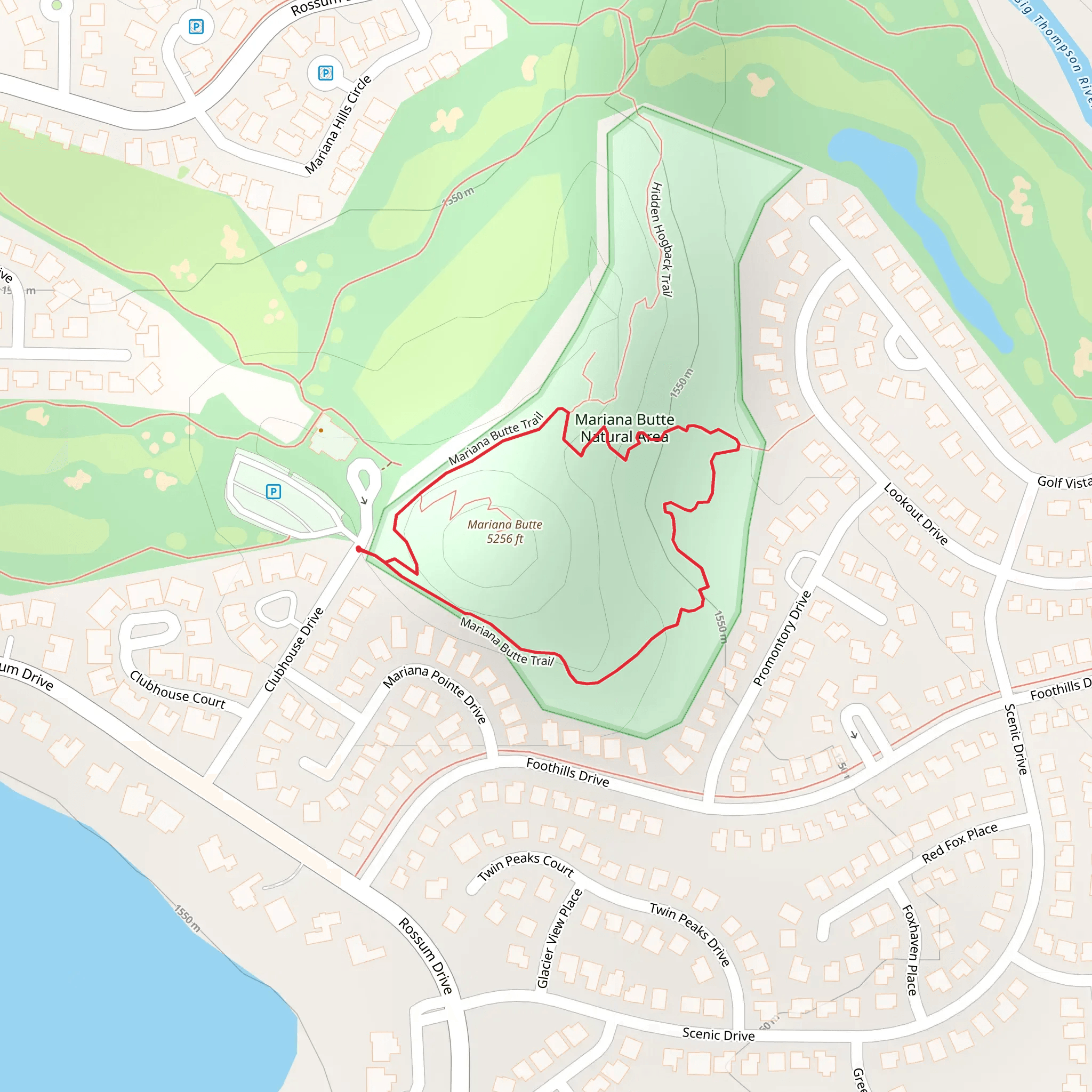 Mariana Butte Loop Trail mobile static map