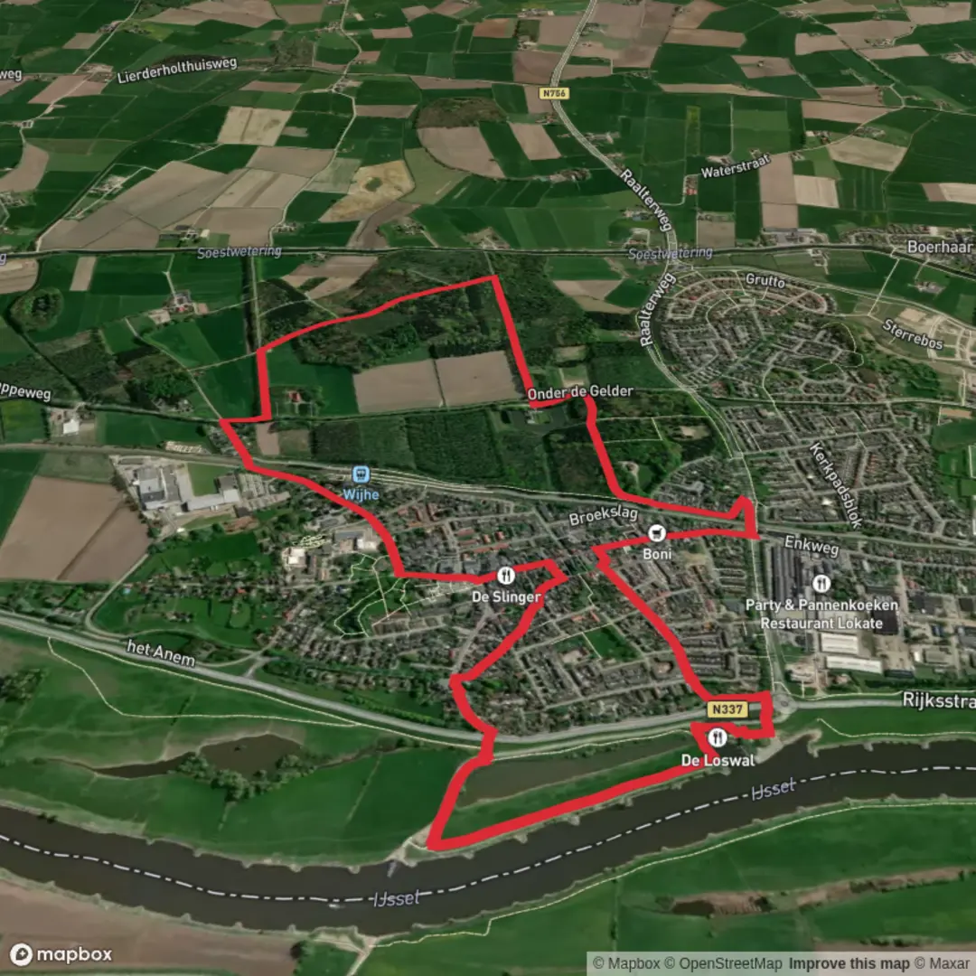 An image depicting the trail Havenpad and Sallandpad Loop and its surrounding area.