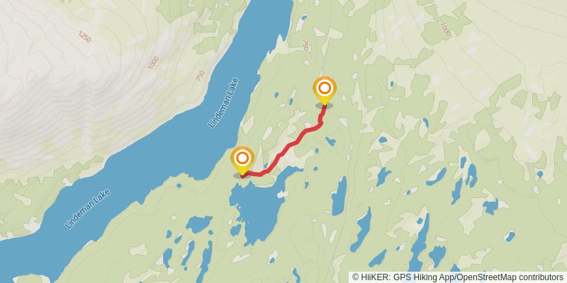 Chilkoot Trail spur 1 Map