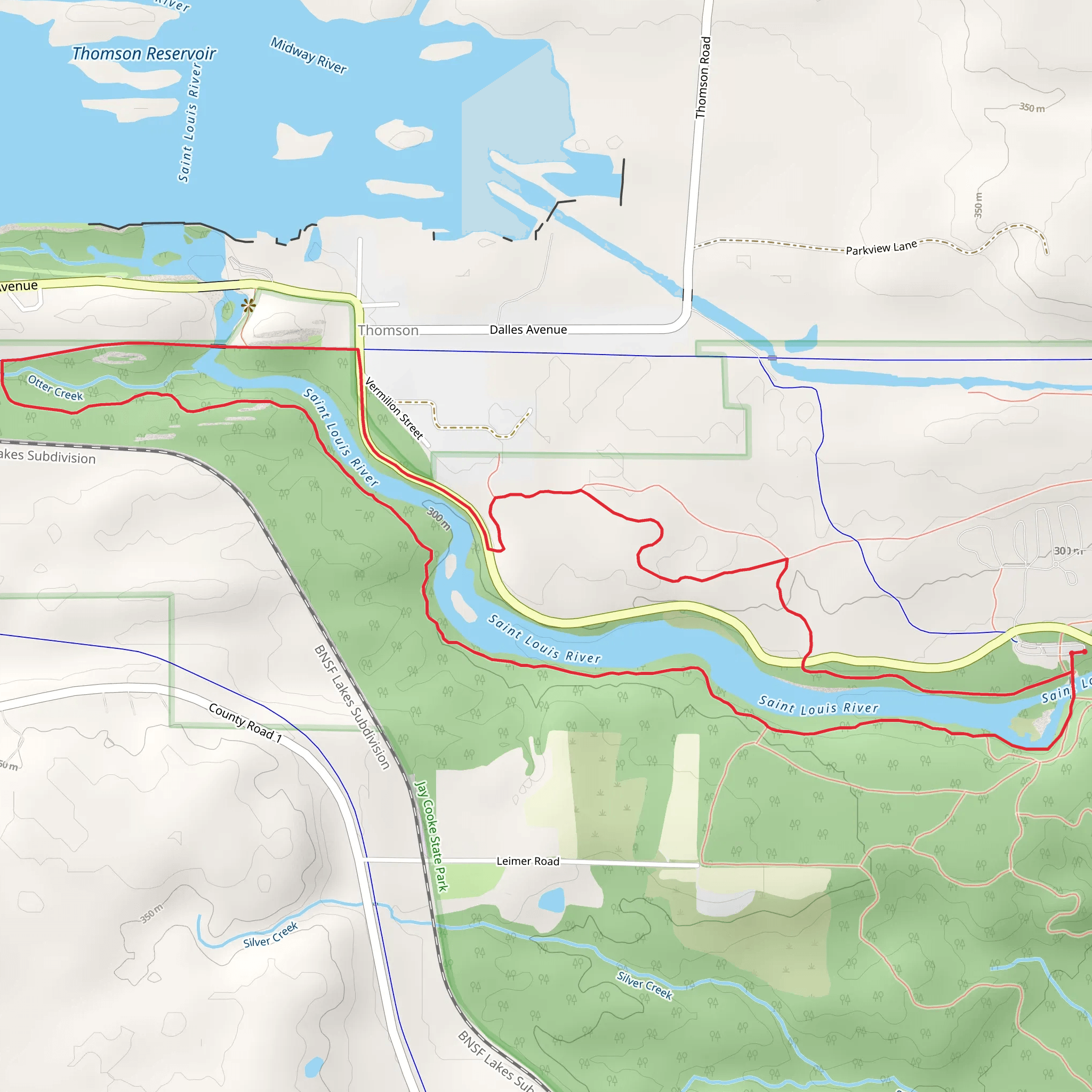 Saint Louis River via Carlton Trail mobile static map