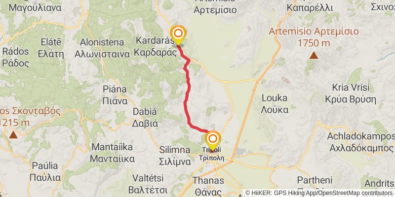 E4 - Peloponnes stage 7 Map
