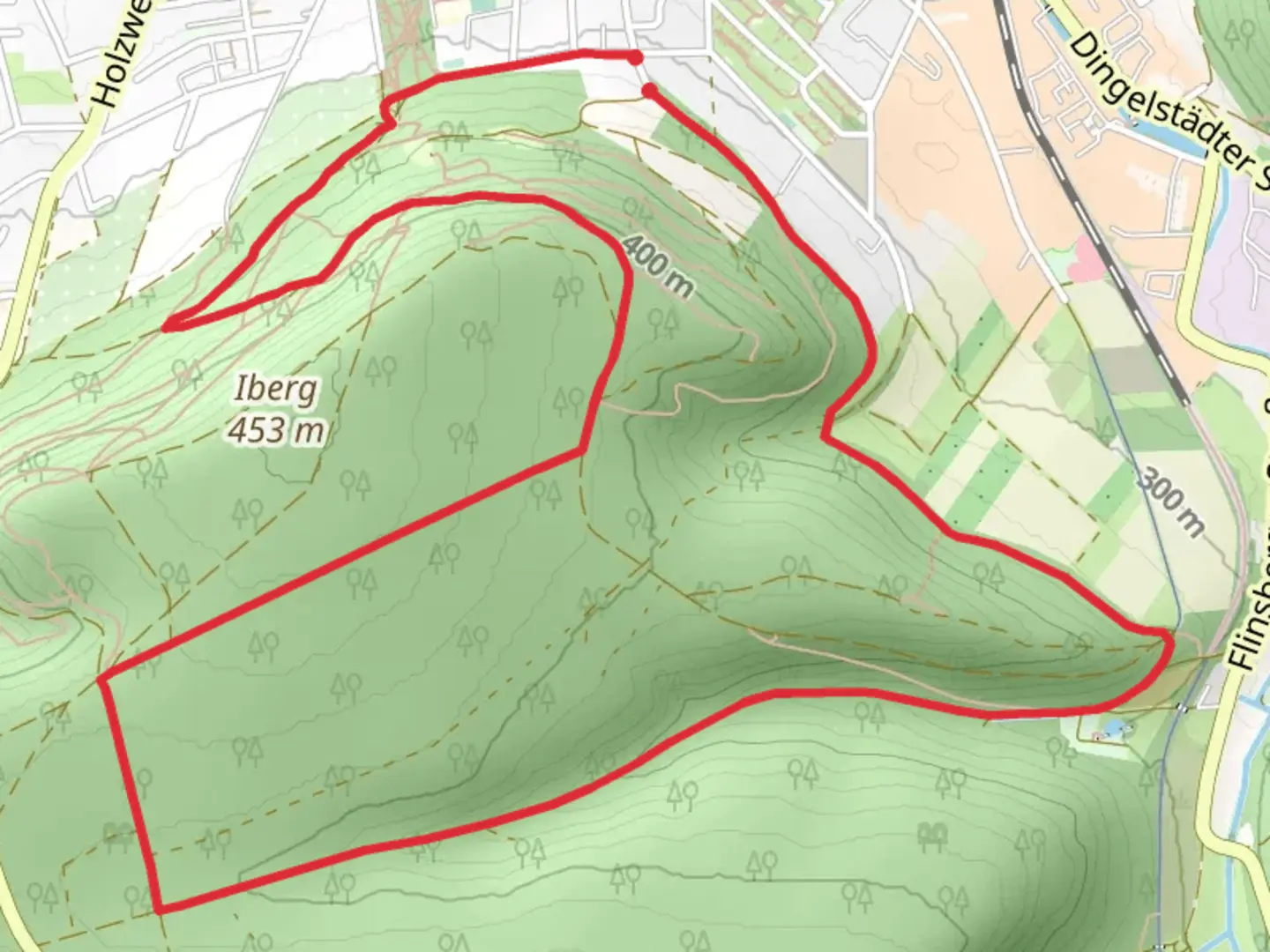 An image depicting the trail Iberg Runde Walk and its surrounding area.