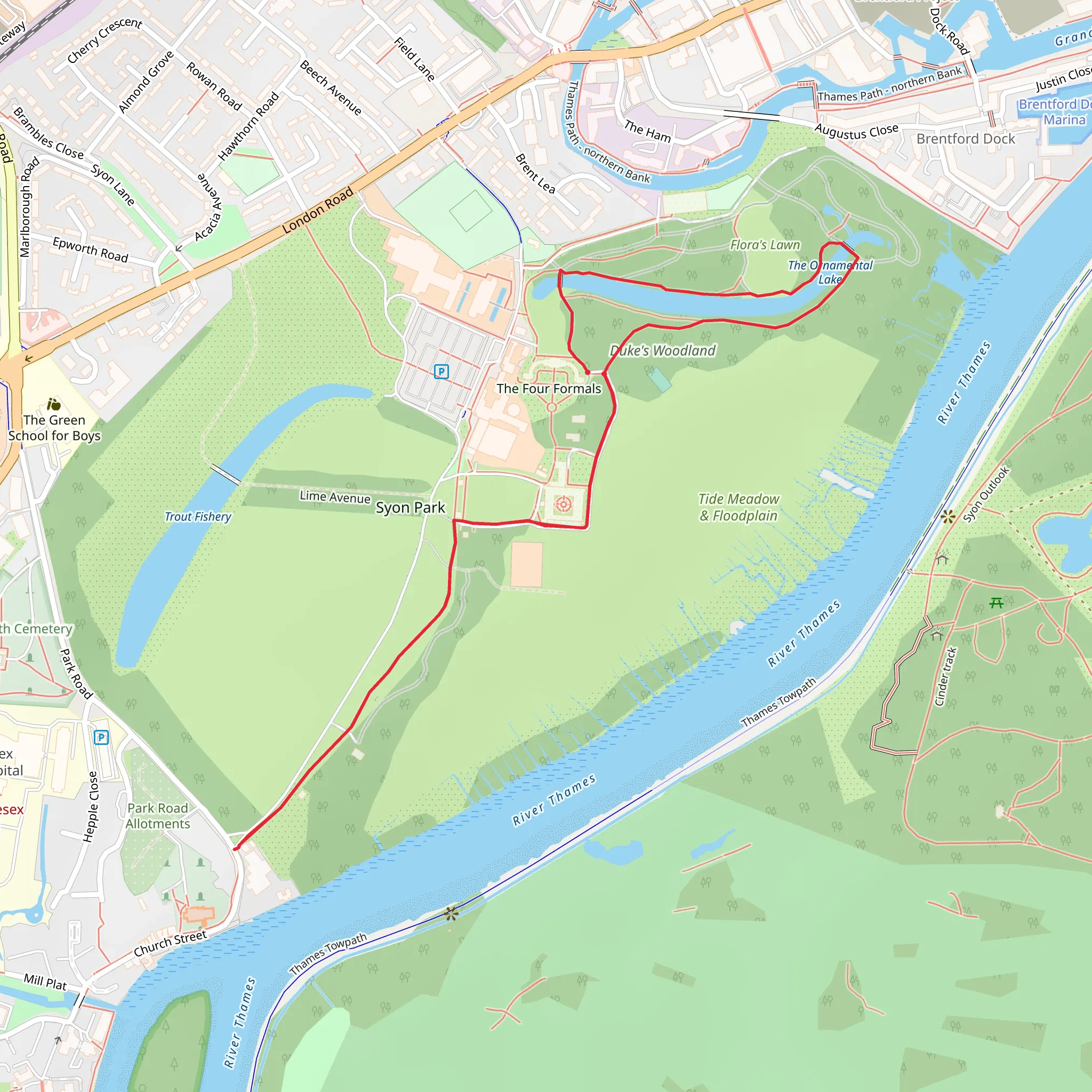 Syon Park mobile static map