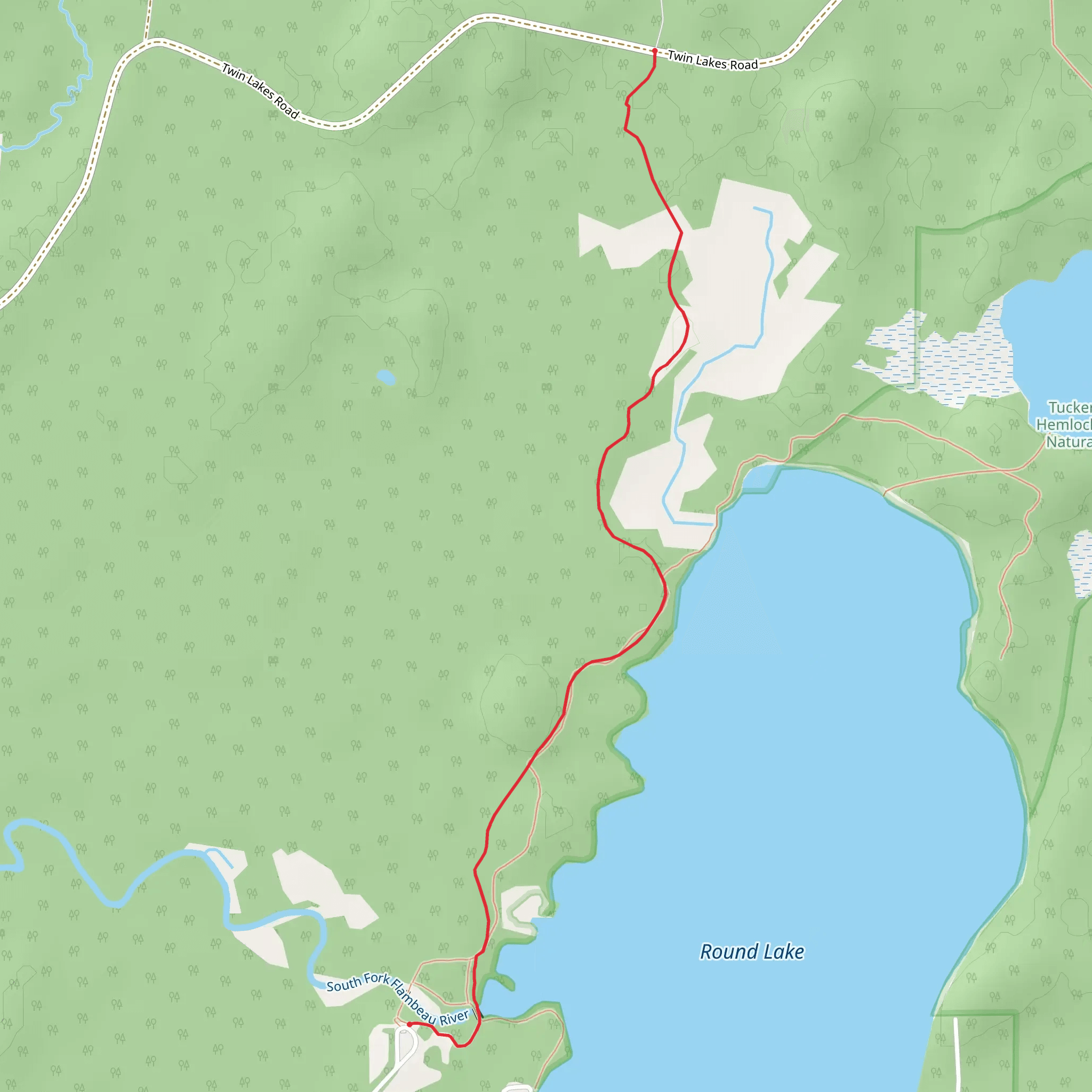 Round Lake I Trail mobile static map