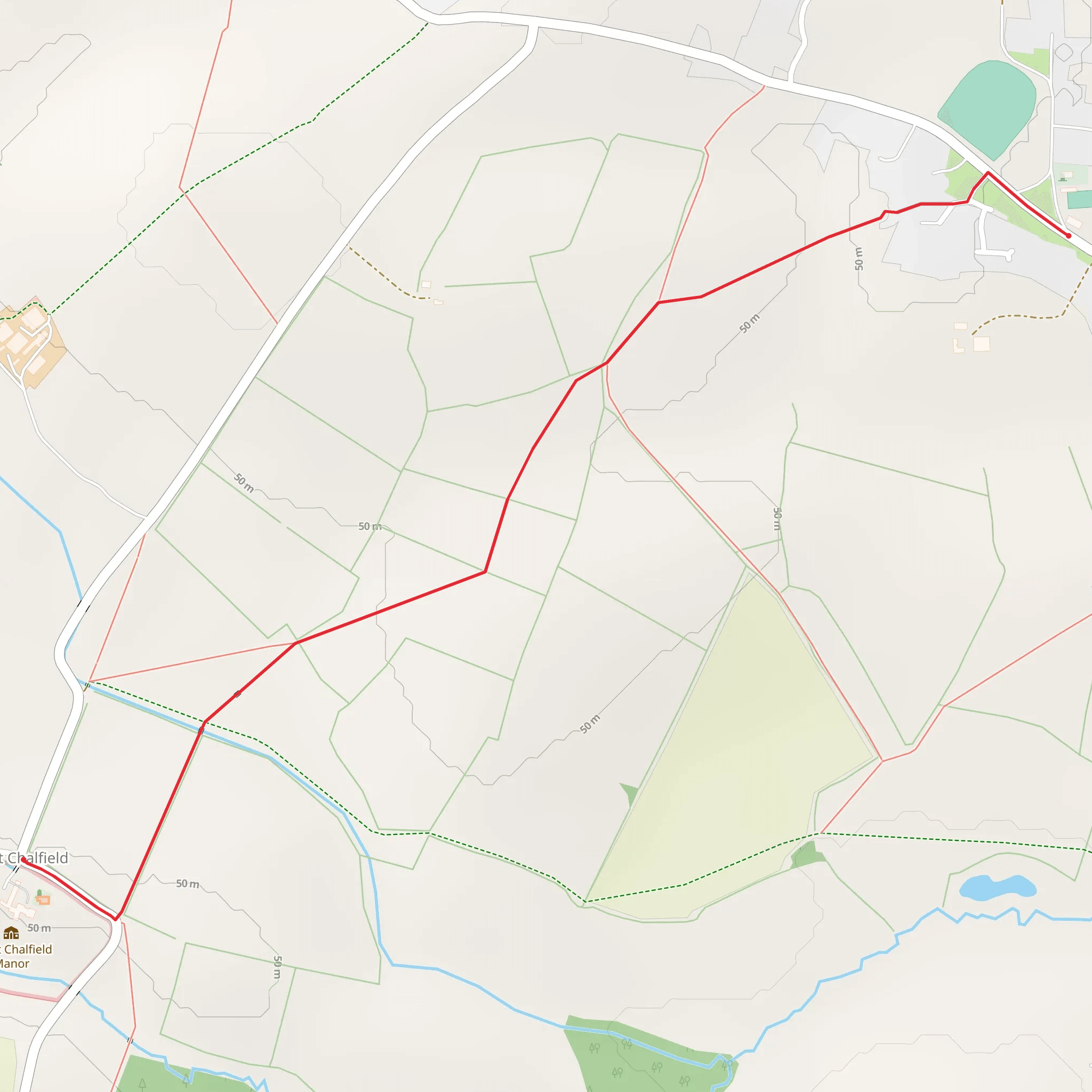 Great Chalfield Walk mobile static map