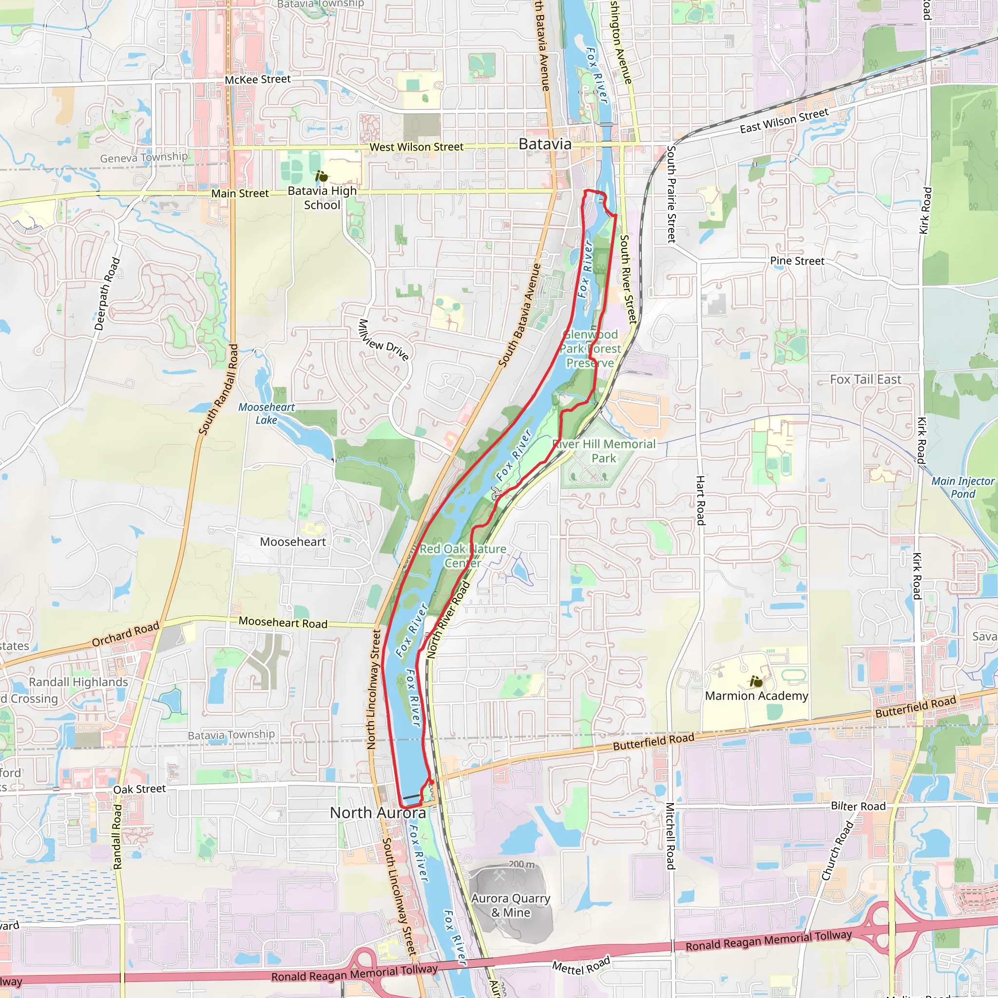 Fox River Trail and Lippold Park Loop mobile static map