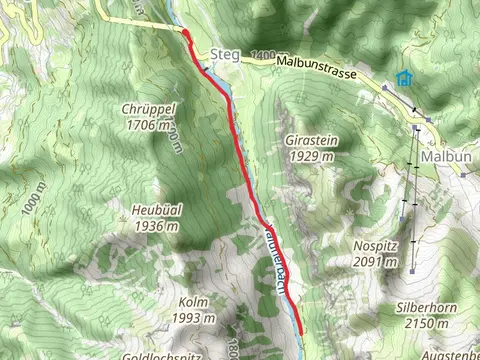 Steg FL - Valünaweg Trail