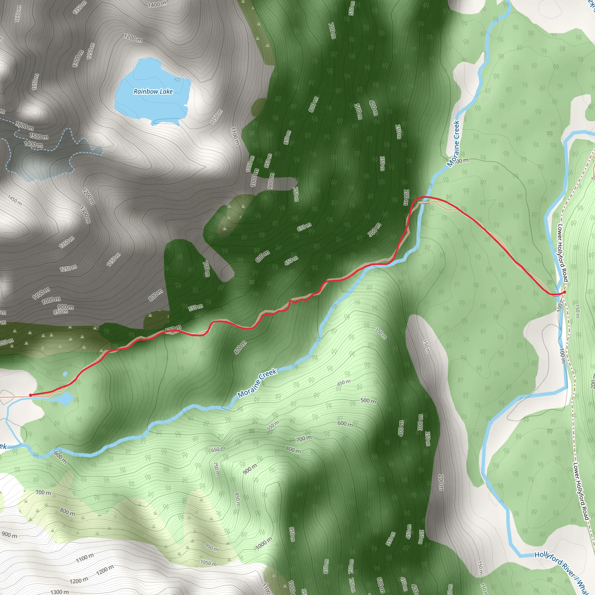 Moraine Creek Route mobile static map