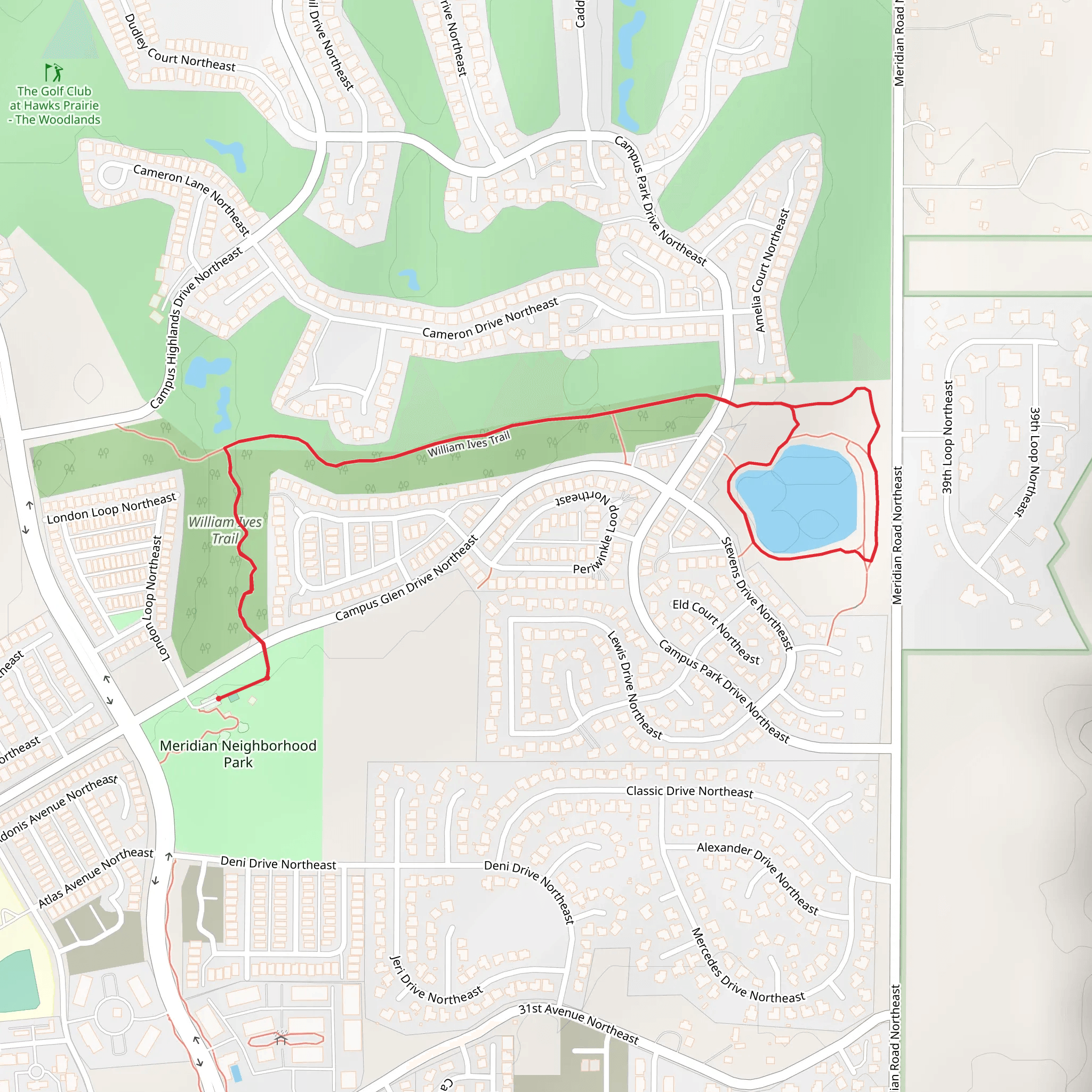 William Ives Loop Trail mobile static map