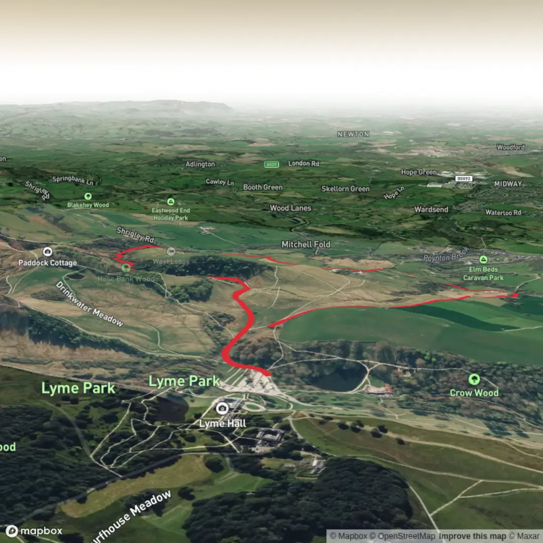 An image depicting the trail Lyme Loop and its surrounding area.